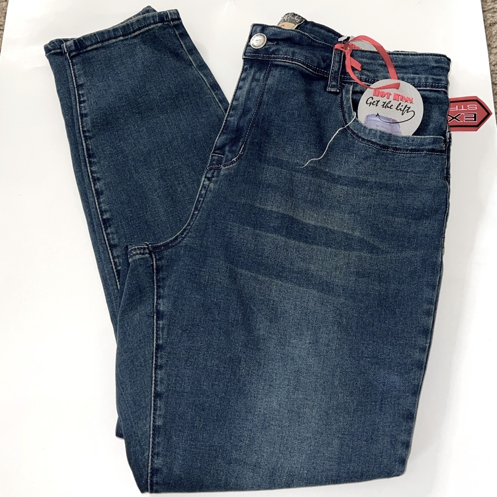 Hot kiss brand jeans.  Dark denim. Stretchy.